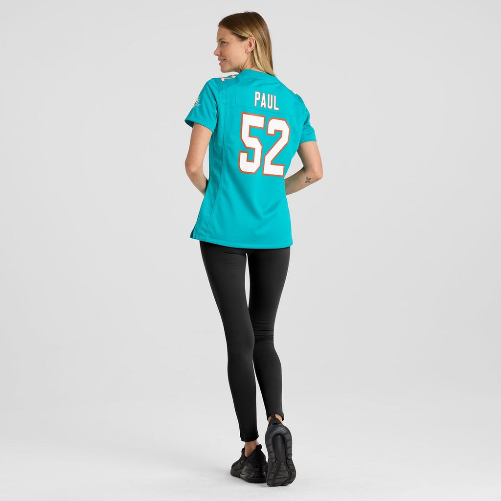 Patrick Paul Miami Dolphins Women's Game Jersey - Aqua
