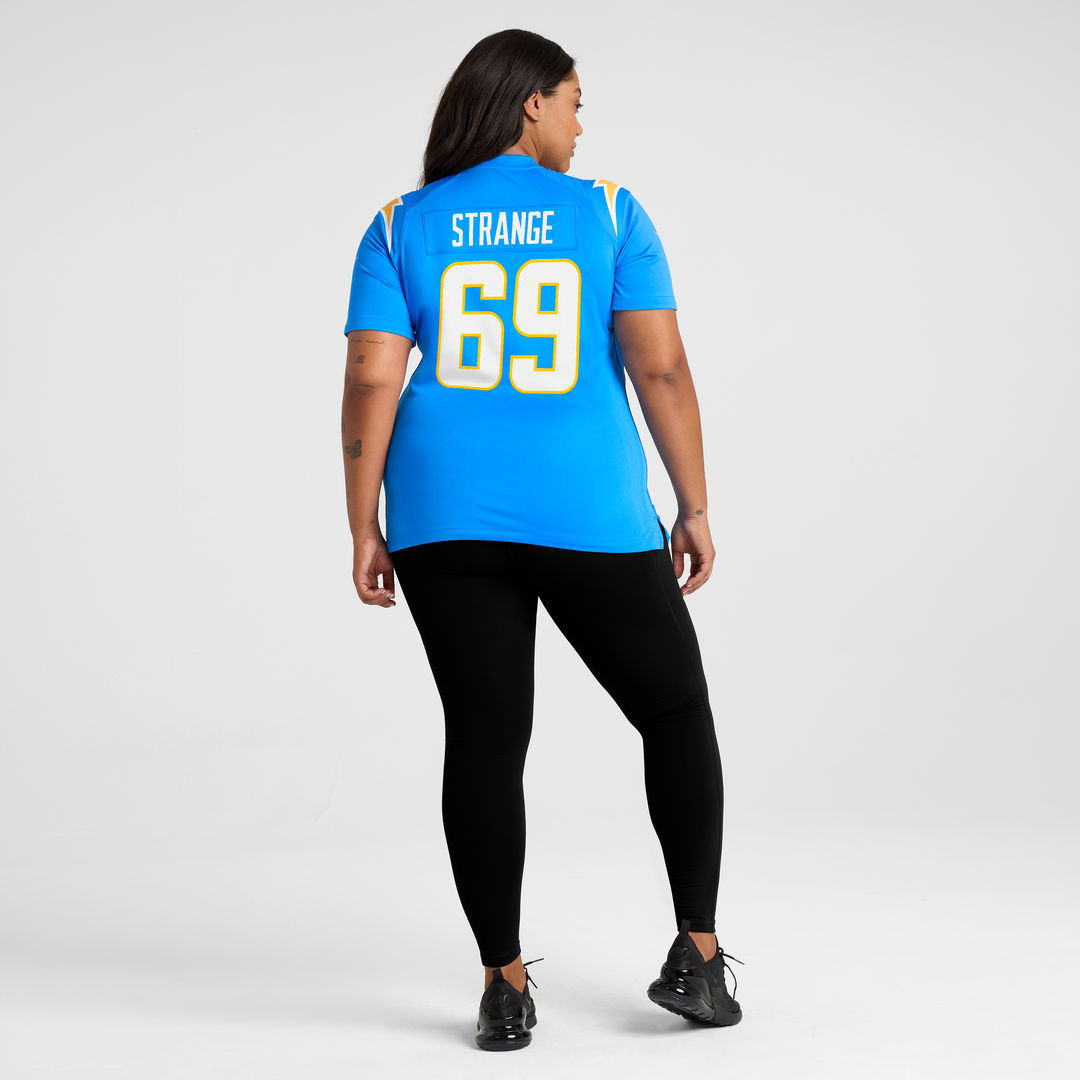 Cole Strange Los Angeles Chargers Women's Team Game Jersey - Powder Blue