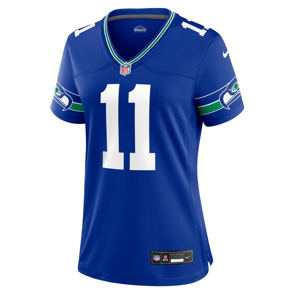 Jaxon Smith-Njigba Seattle Seahawks Women's Throwback Player Game Jersey - Royal