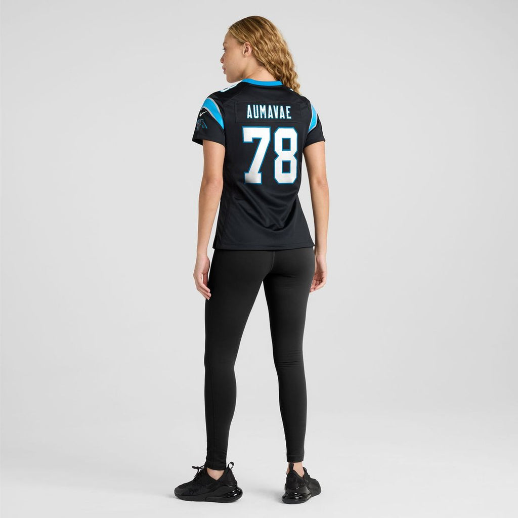 Popo Aumavae Carolina Panthers Women's Team Game Jersey - Black