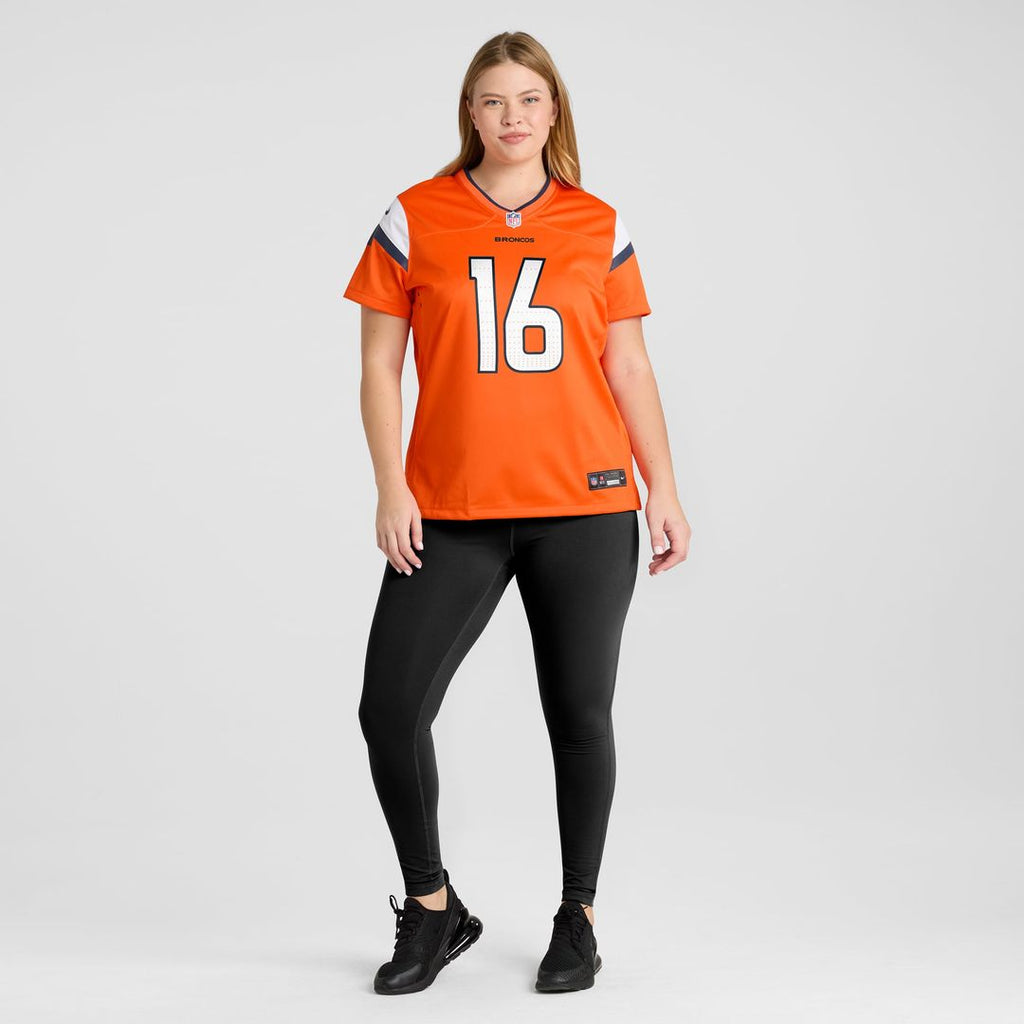 Troy Franklin Denver Broncos Women's Team Game Jersey - Orange