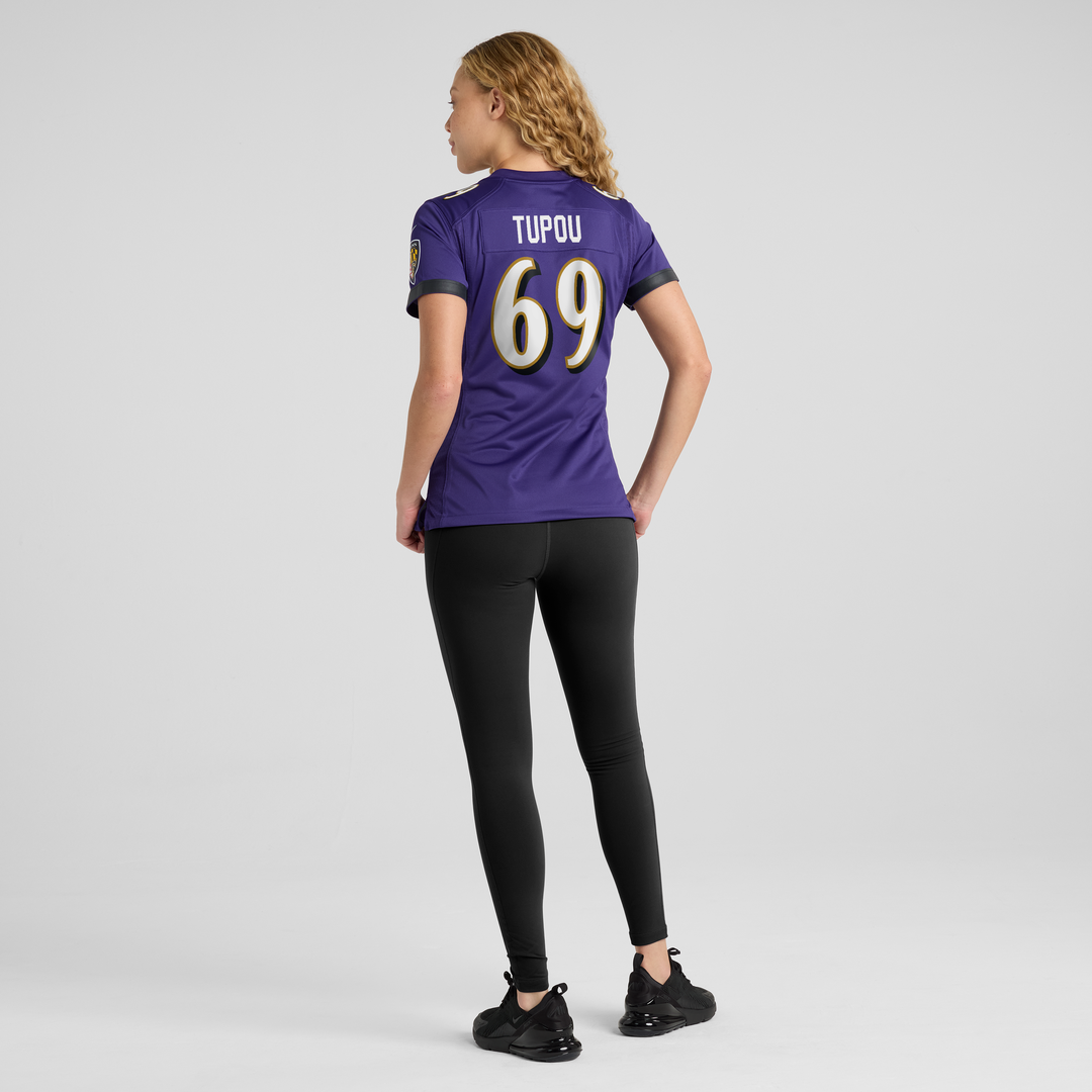Josh Tupou Baltimore Ravens Women's Team Game Jersey - Purple