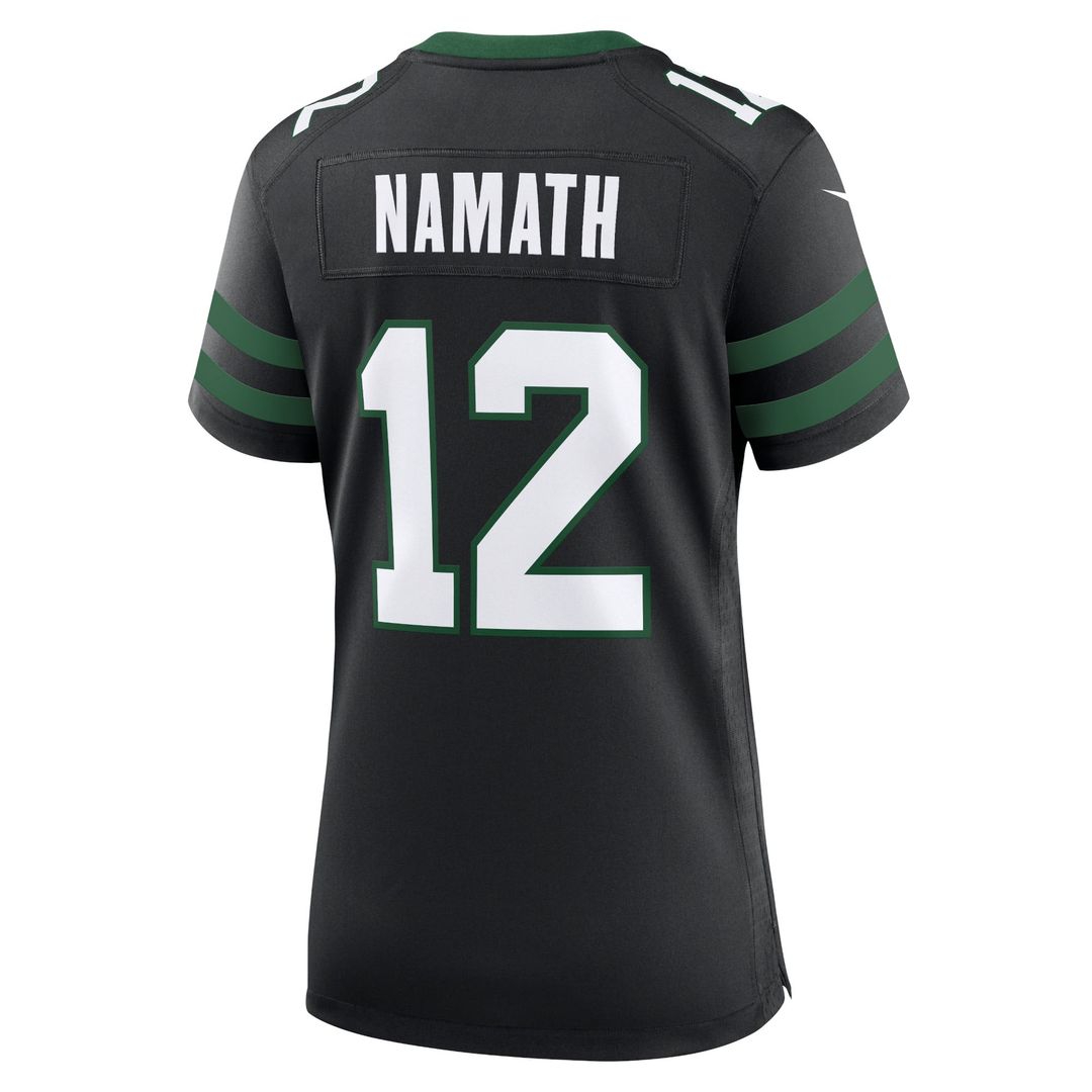 Joe Namath New York Jets Women's Retired Player Alternate Game Jersey - Legacy Black