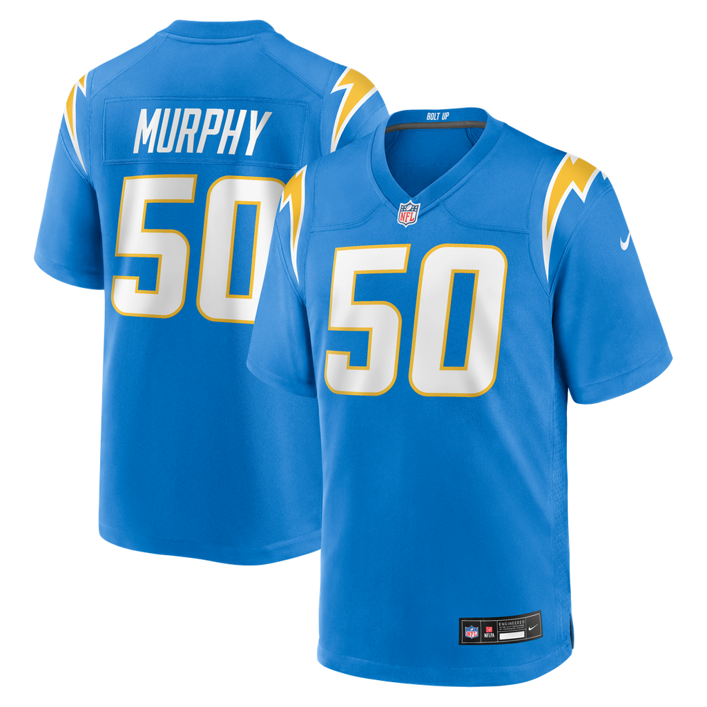 Caleb Murphy Los Angeles Chargers Team Game Jersey - Powder Blue