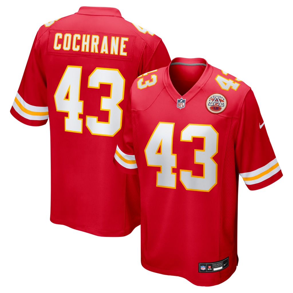 Jack Cochrane Kansas City Chiefs Game Player Jersey - Red