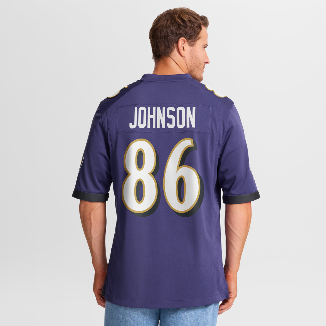 Cornelius Johnson Baltimore Ravens Team Game Jersey - Purple
