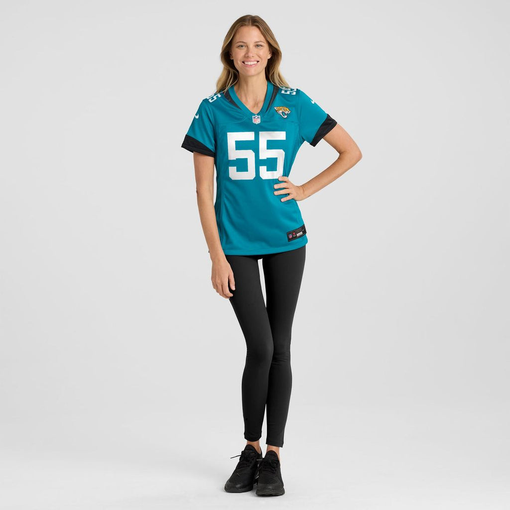Chuma Edoga Jacksonville Jaguars Women's Team Game Jersey - Teal