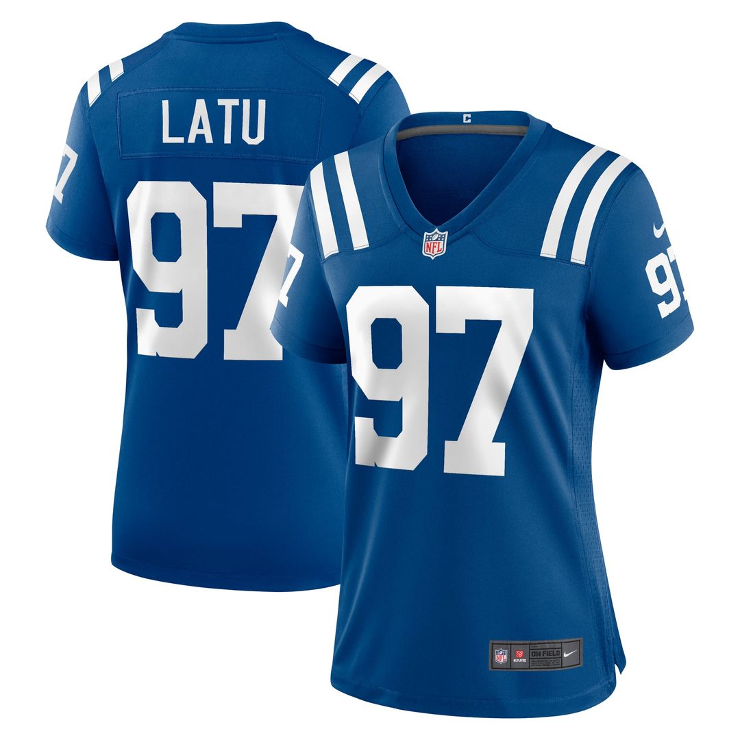 Laiatu Latu Indianapolis Colts Women's Game Jersey - Royal