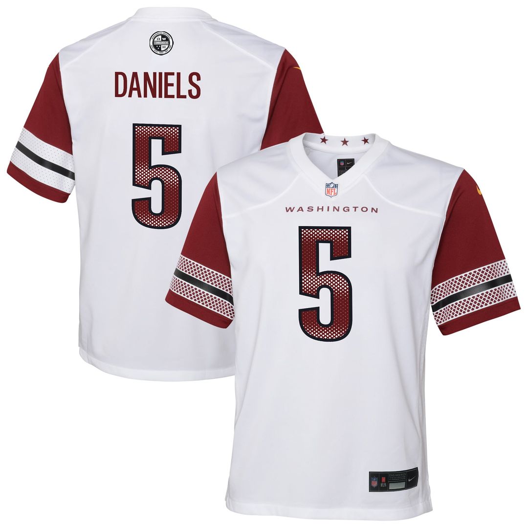 Jayden Daniels Washington Commanders Youth Alternate Game Jersey - Black