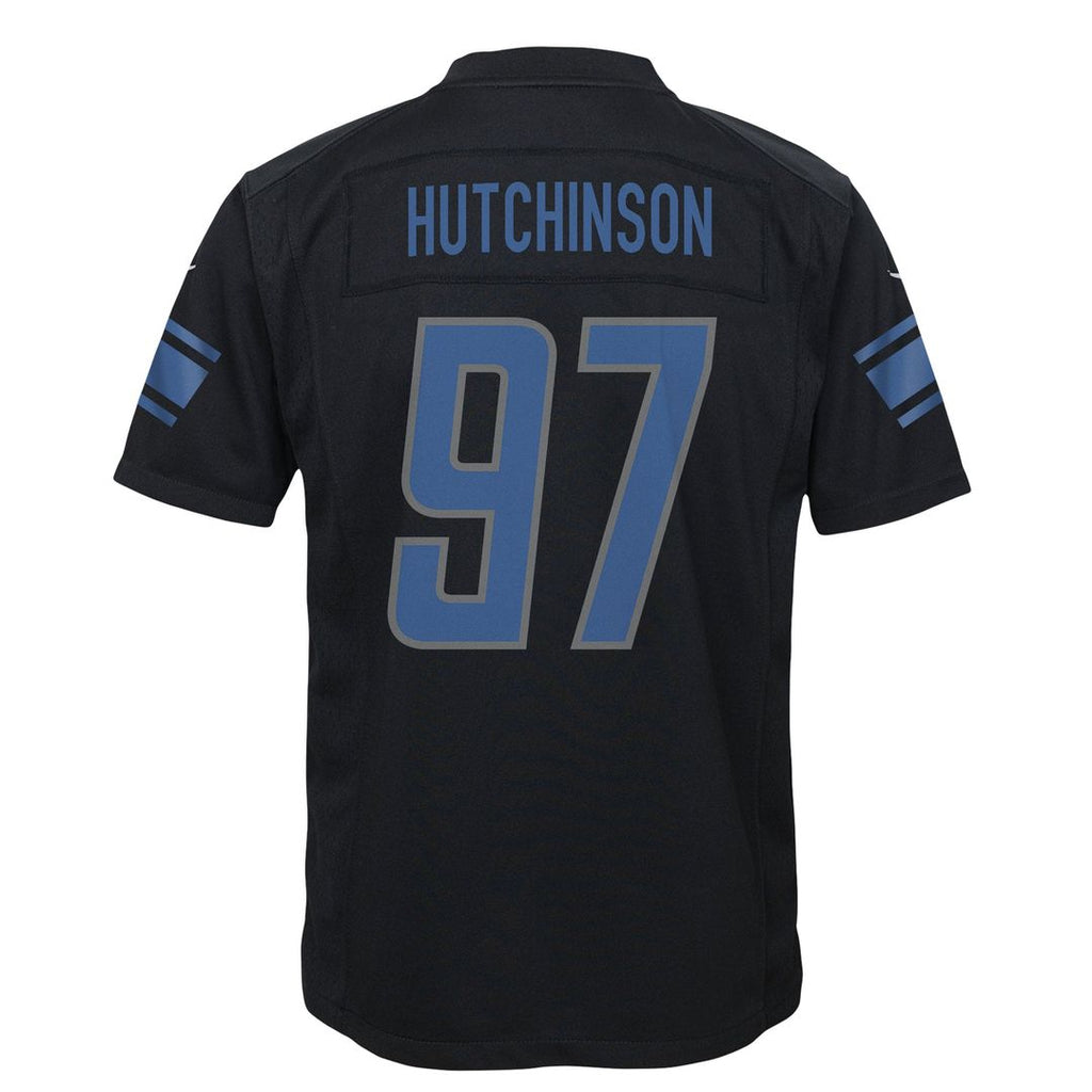 Aidan Hutchinson Detroit Lions Youth Game Jersey - Black