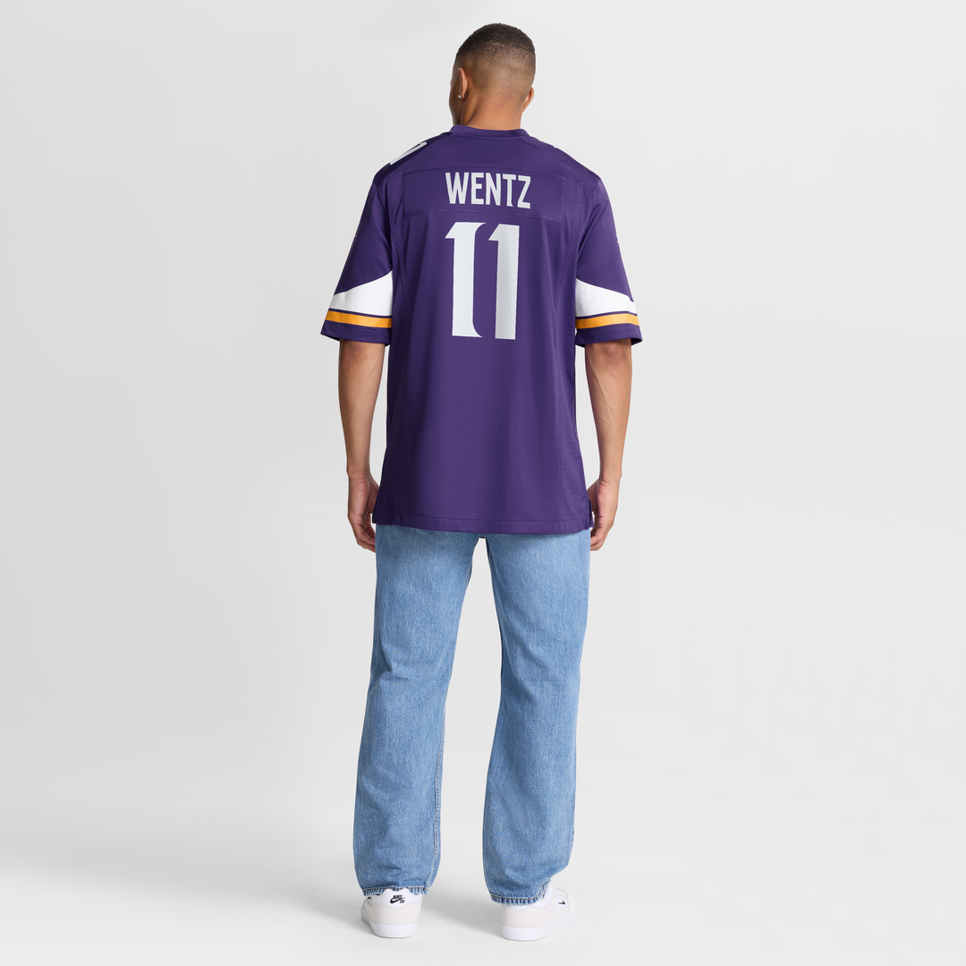 Carson Wentz Minnesota Vikings Team Game Jersey - Purple