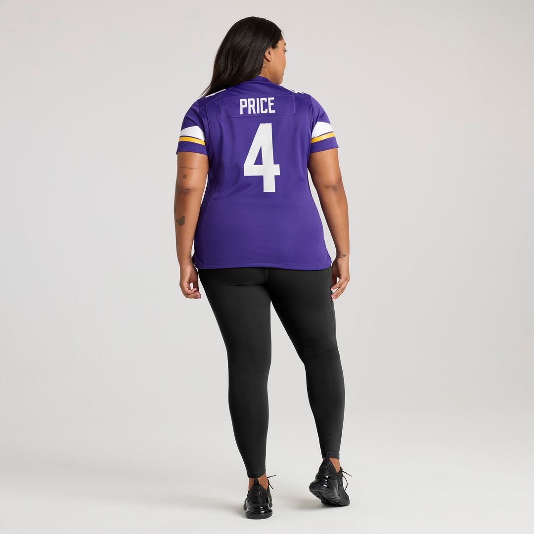 Myles Price Minnesota Vikings Women's Team Game Jersey - Purple