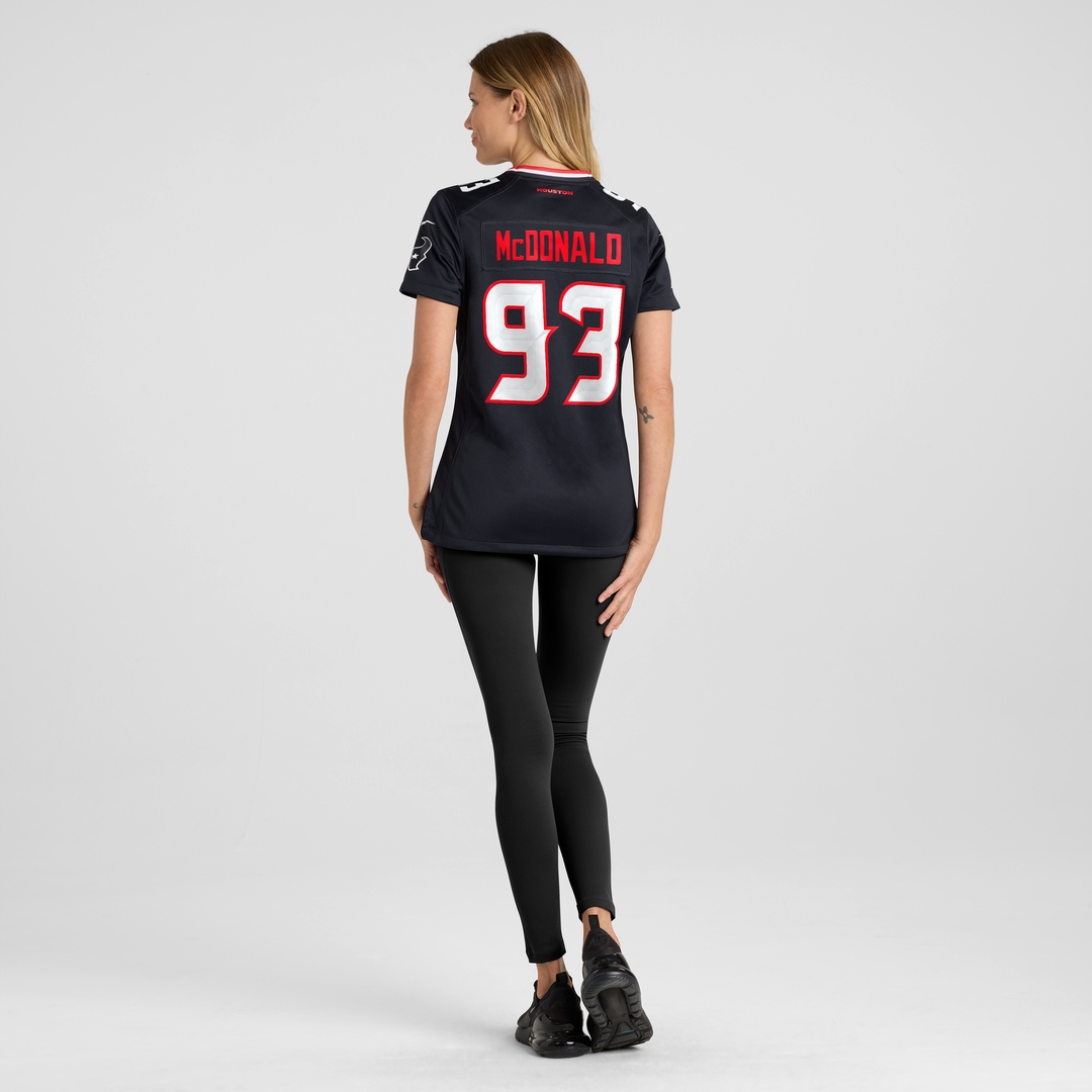 Kayden McDonald Houston Texans Women's Team Game Jersey - Navy