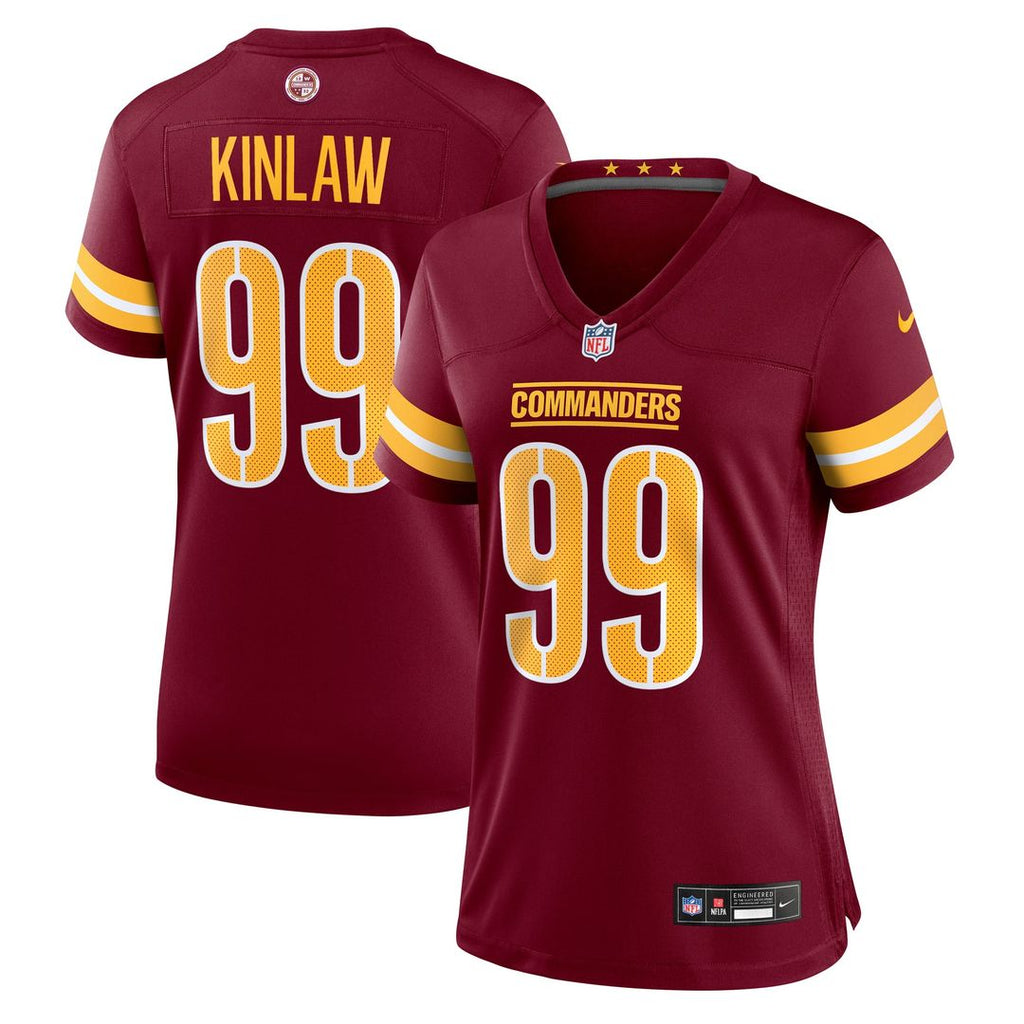 Javon Kinlaw Washington Commanders Women's Team Game Jersey - Burgundy