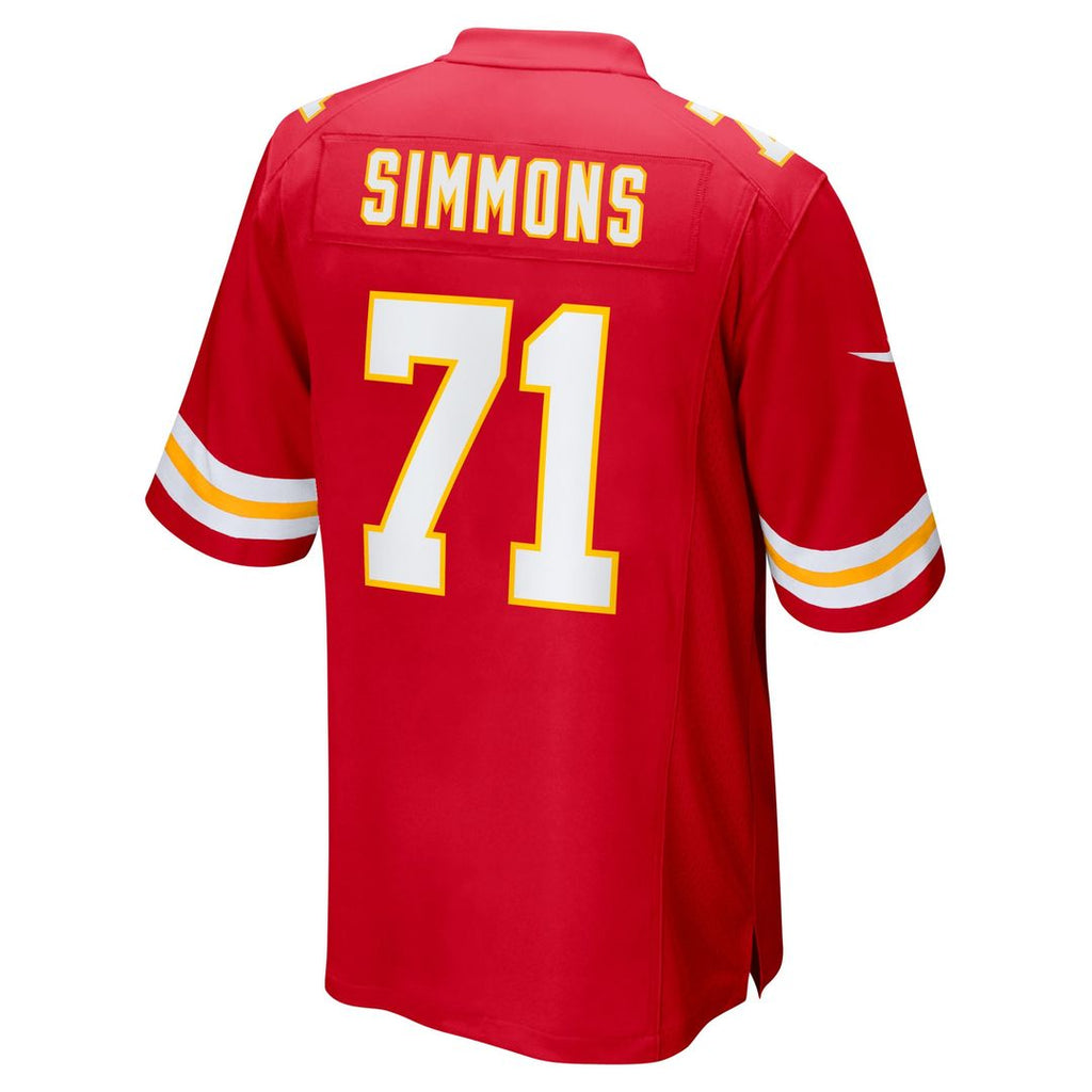 Josh Simmons Kansas City Chiefs Team Game Jersey - Red
