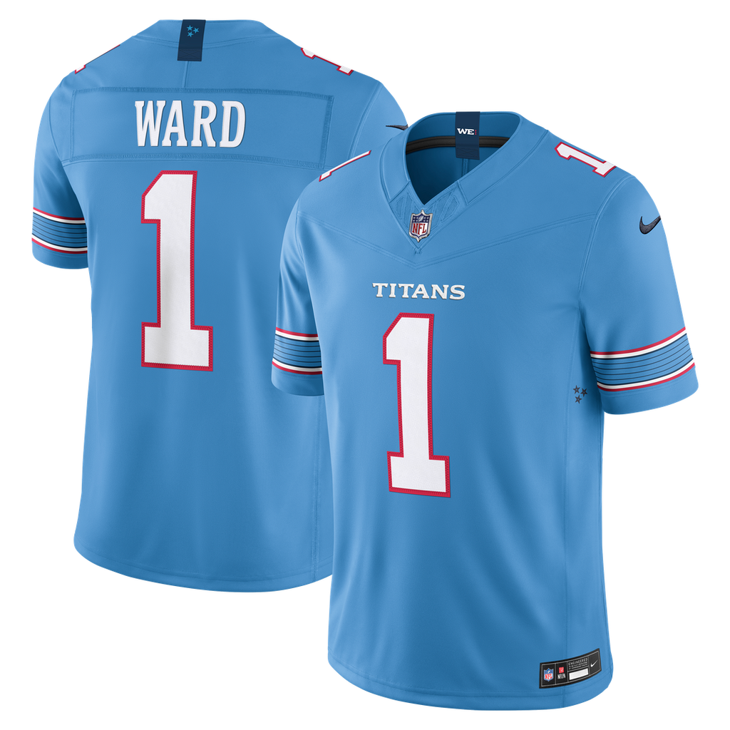 Cameron Ward Tennessee Titans Vapor F.U.S.E. Stitched Limited Jersey - Light Blue