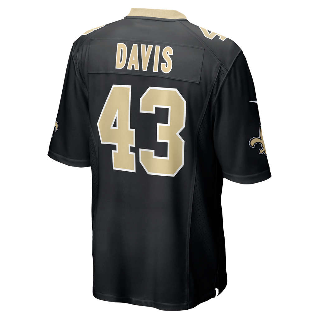 Michael Davis New Orleans Saints Team Game Jersey - Black
