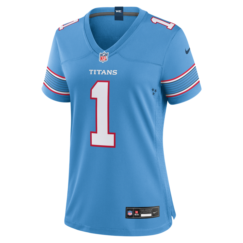 Cameron Ward Tennessee Titans Women's Game Jersey - Light Blue