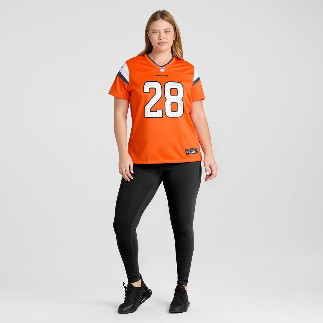 Tyler Badie Denver Broncos Women's Team Game Jersey - Orange