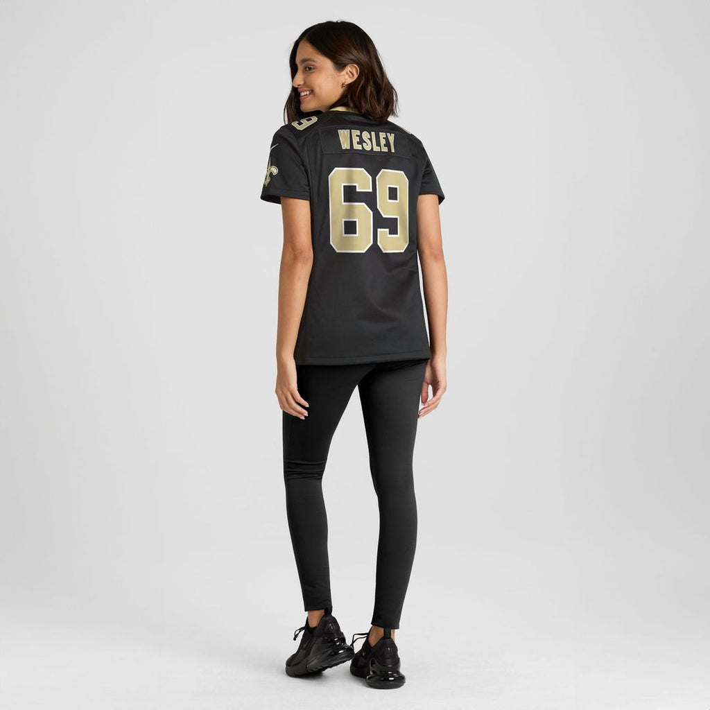 Barry Wesley New Orleans Saints Women's Team Game Jersey - Black