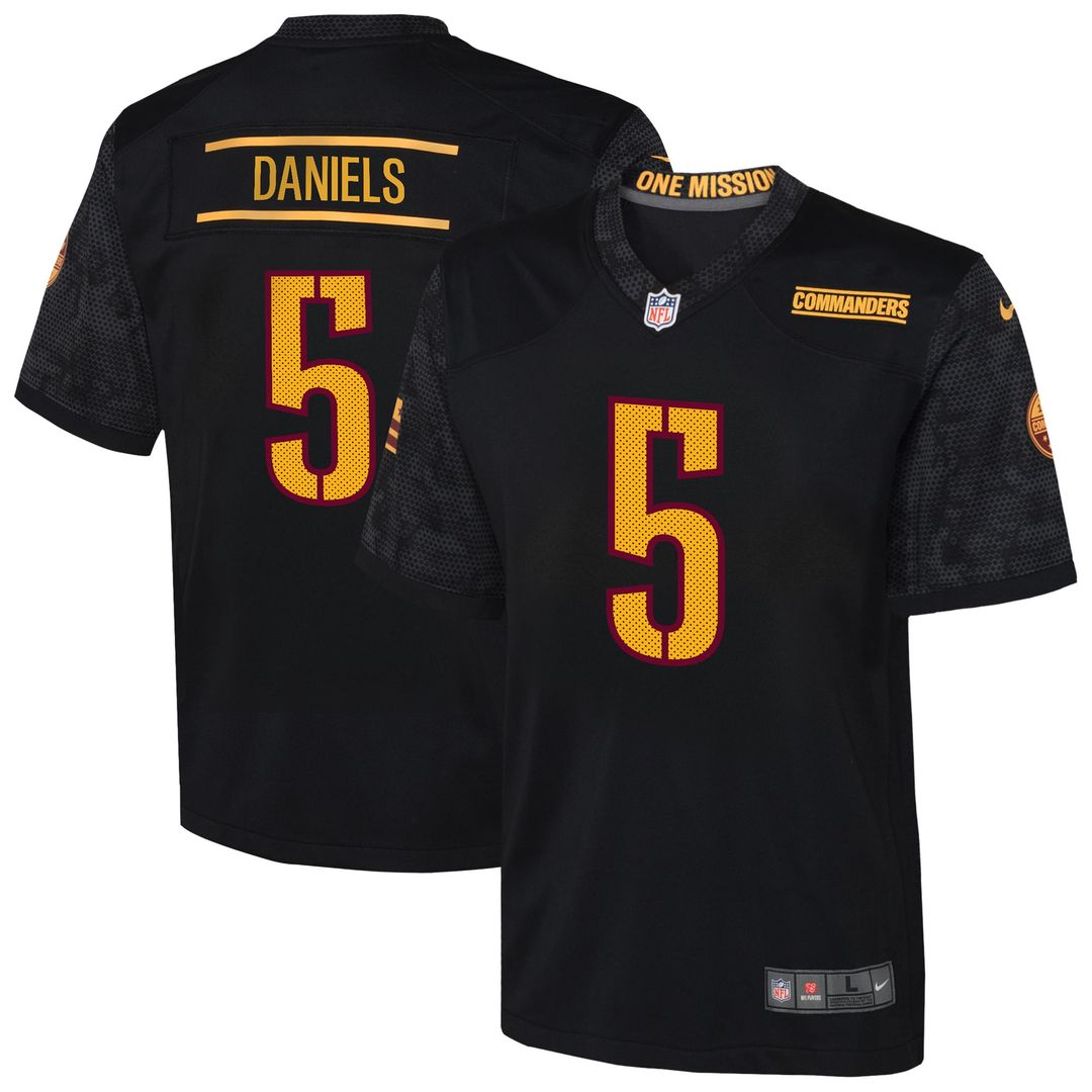 Jayden Daniels Washington Commanders Youth Game Jersey - White