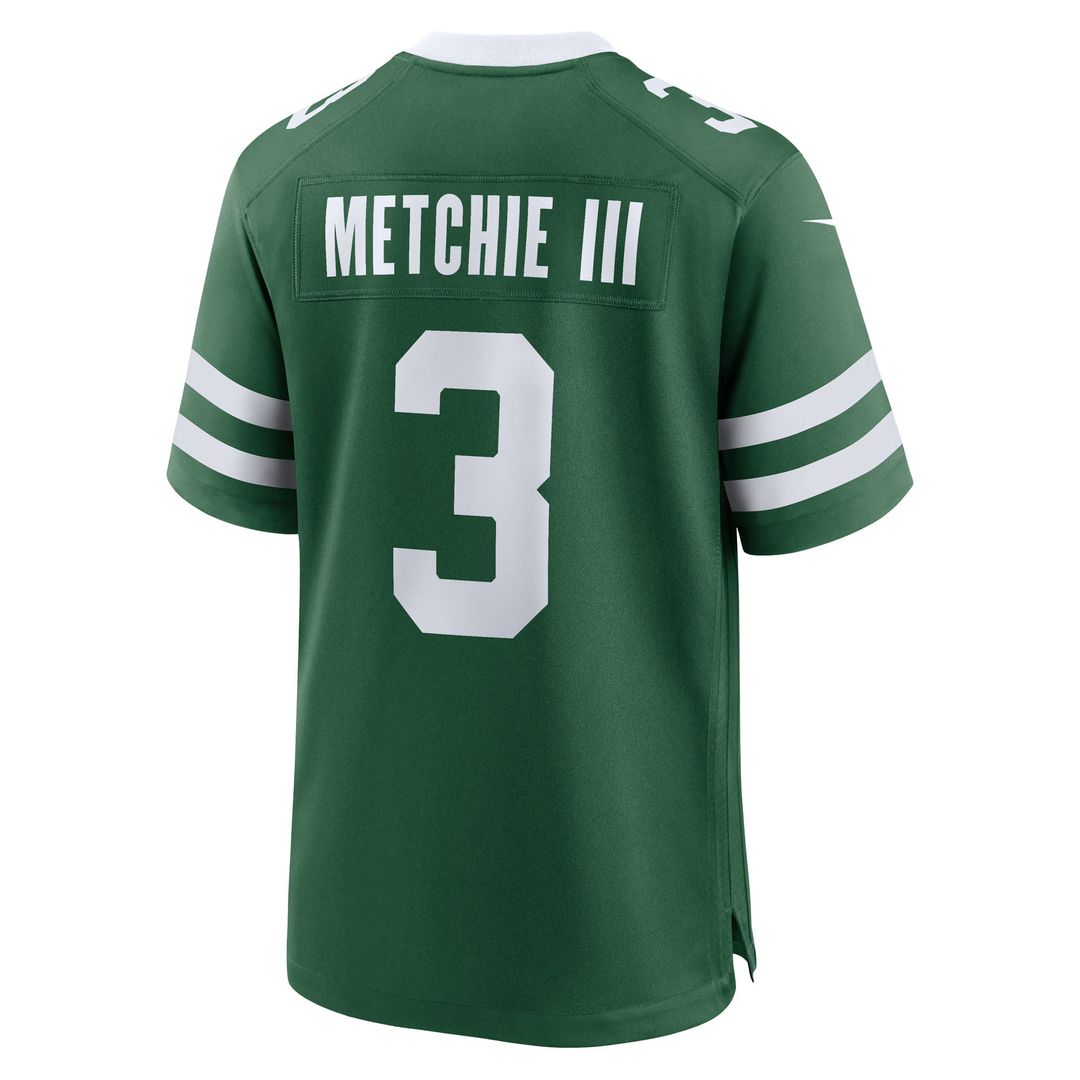 John Metchie III New York Jets Team Game Jersey - Legacy Green