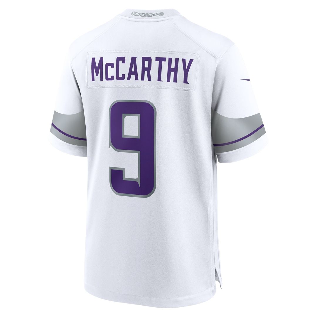 J.J. McCarthy Minnesota Vikings Player Game Jersey - Purple