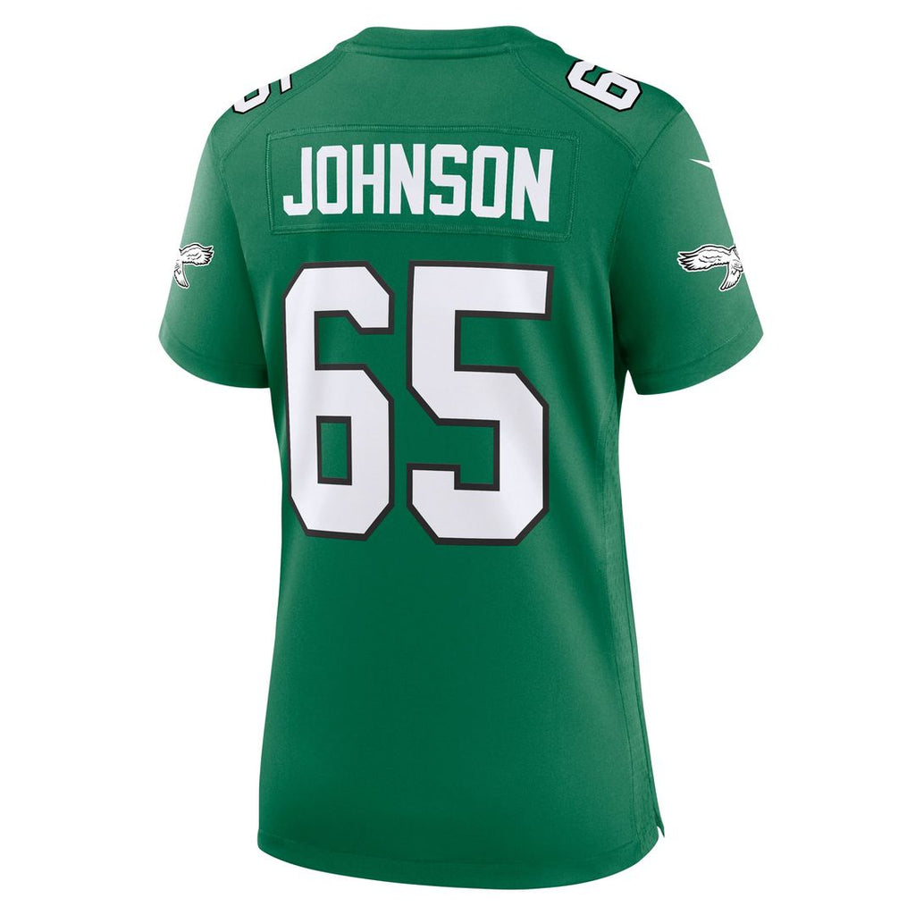 Lane Johnson Philadelphia Eagles Women's Alternate Game Jersey - Kelly Green