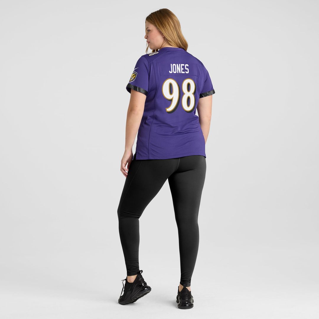 Travis Jones Baltimore Ravens Women's Player Game Jersey - Purple