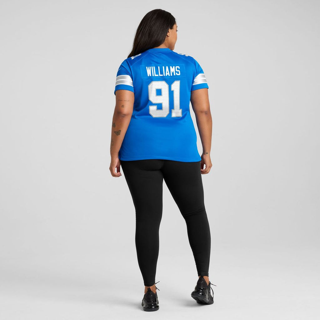 Tyleik Williams Detroit Lions Women's Team Game Jersey - Blue