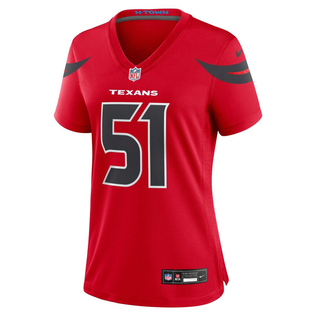 Will Anderson Jr. Houston Texans Women's Alternate Game Jersey - Red