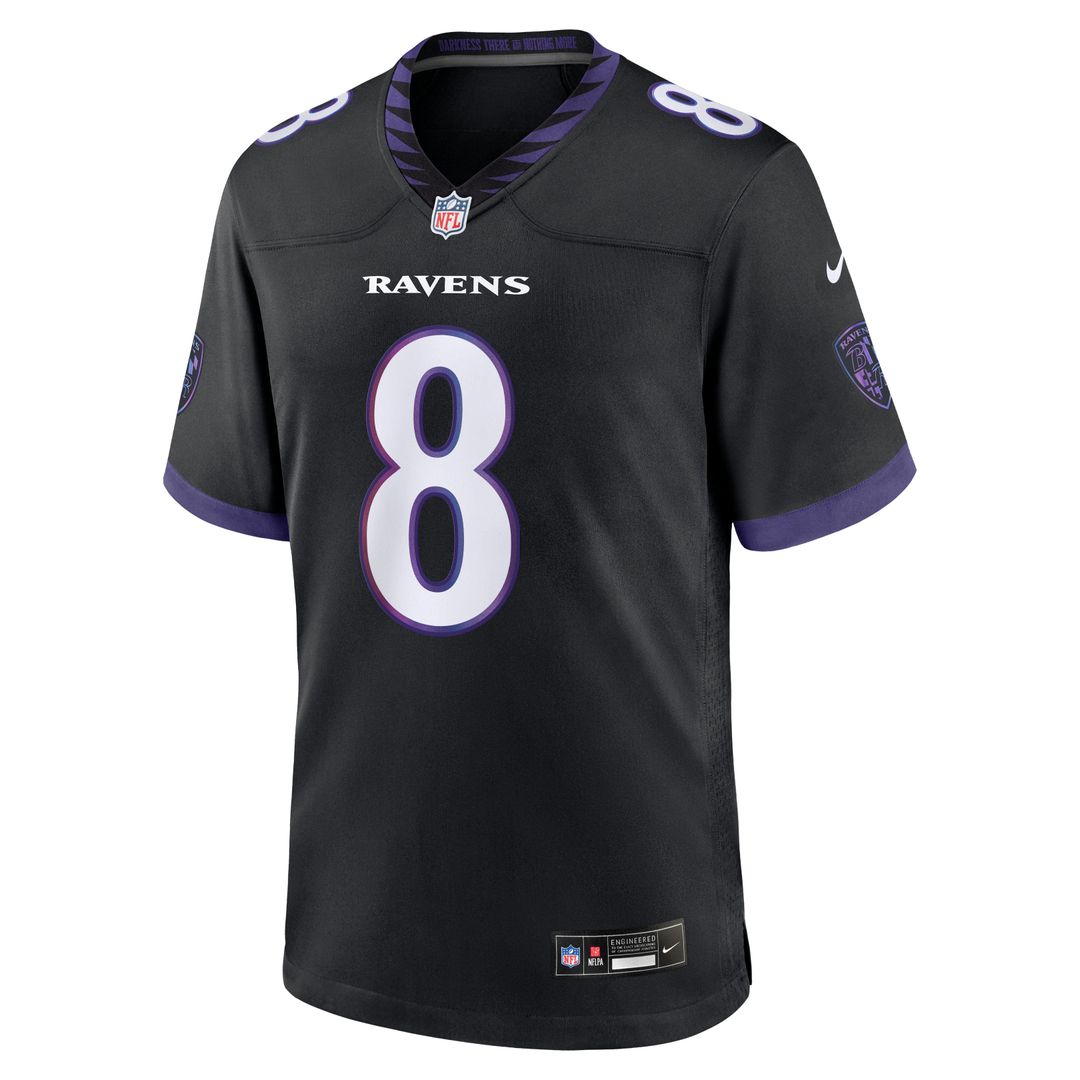Lamar Jackson Baltimore Ravens Alternate Game Jersey - Black