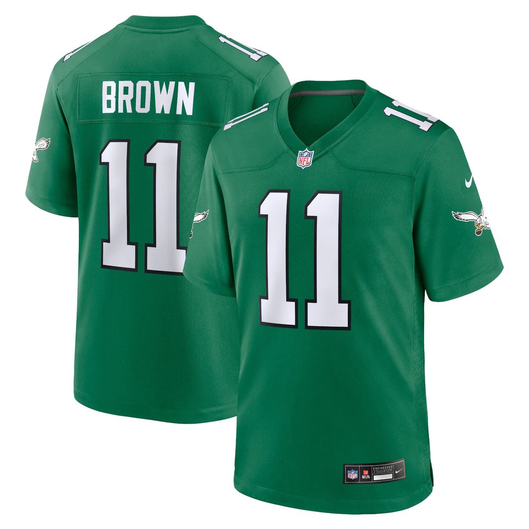 A.J. Brown Philadelphia Eagles Team Game Jersey - Midnight Green