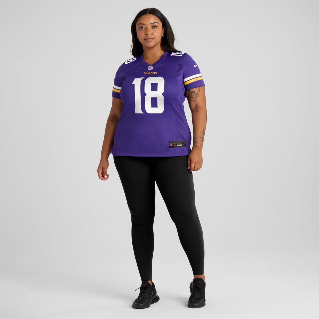 Justin Jefferson Minnesota Vikings Women's Game Jersey - Purple