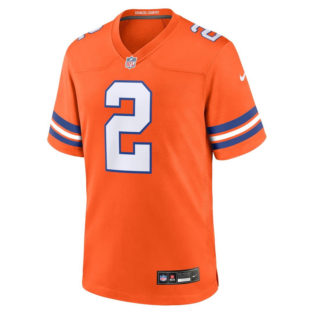 Patrick Surtain II Denver Broncos Mile High Collection 1977 Throwback Player Game Jersey - Orange