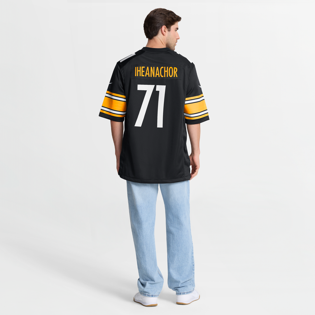 Max Iheanachor Pittsburgh Steelers 2026 Draft First Round Pick No. 21 Team Game Jersey - Black