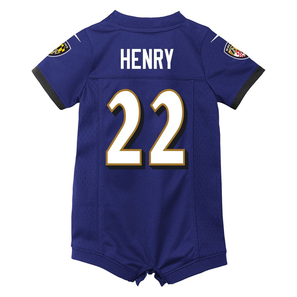 Derrick Henry Baltimore Ravens Newborn & Infant Game Romper Jersey - Purple