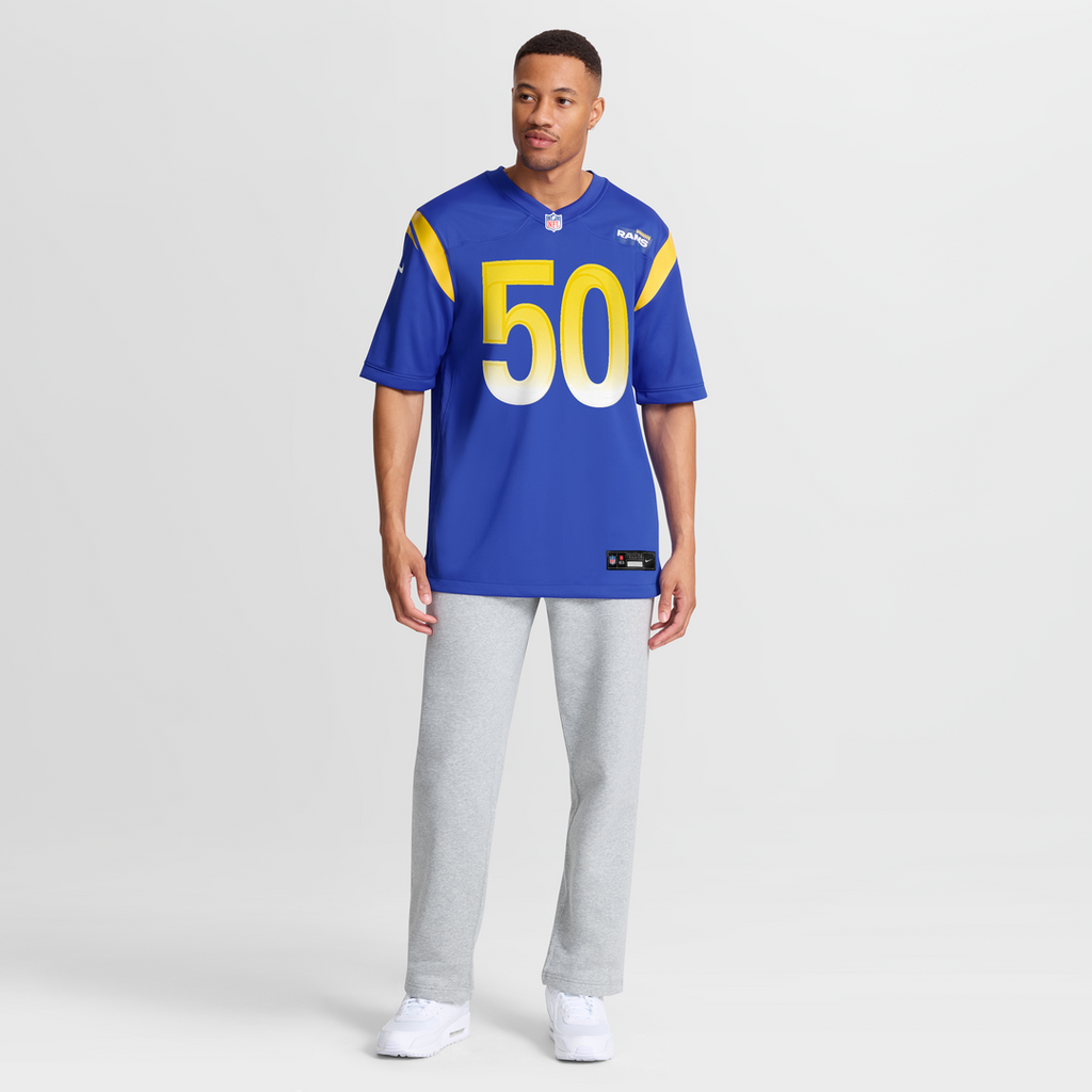 Beaux Limmer Los Angeles Rams Team Game Jersey - Royal