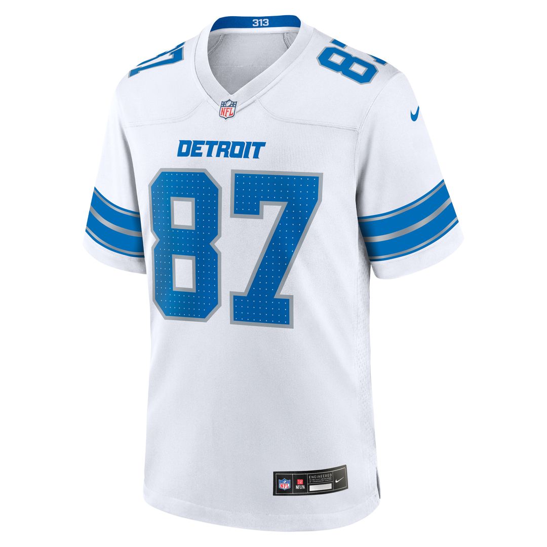 Sam LaPorta Detroit Lions White Game Jersey - White