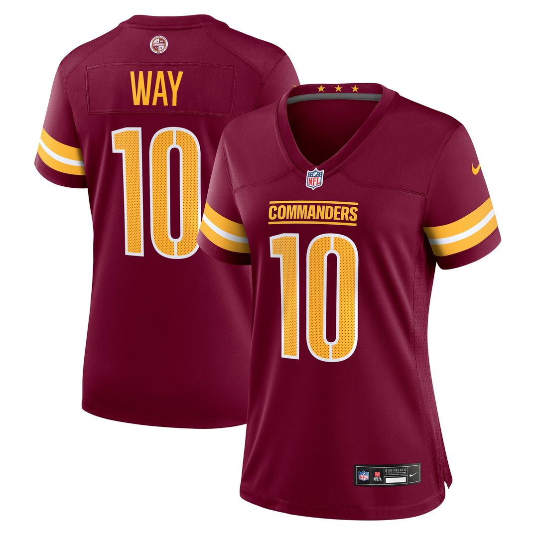 Tress Way Washington Commanders Women's Team Game Jersey - Burgundy