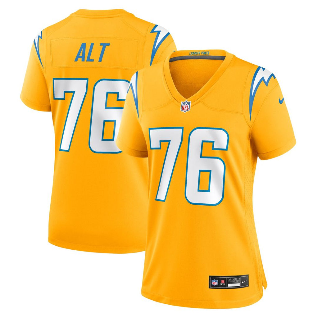 Joe Alt Los Angeles Chargers Women's Alternate Charger Power Game Jersey - Gold