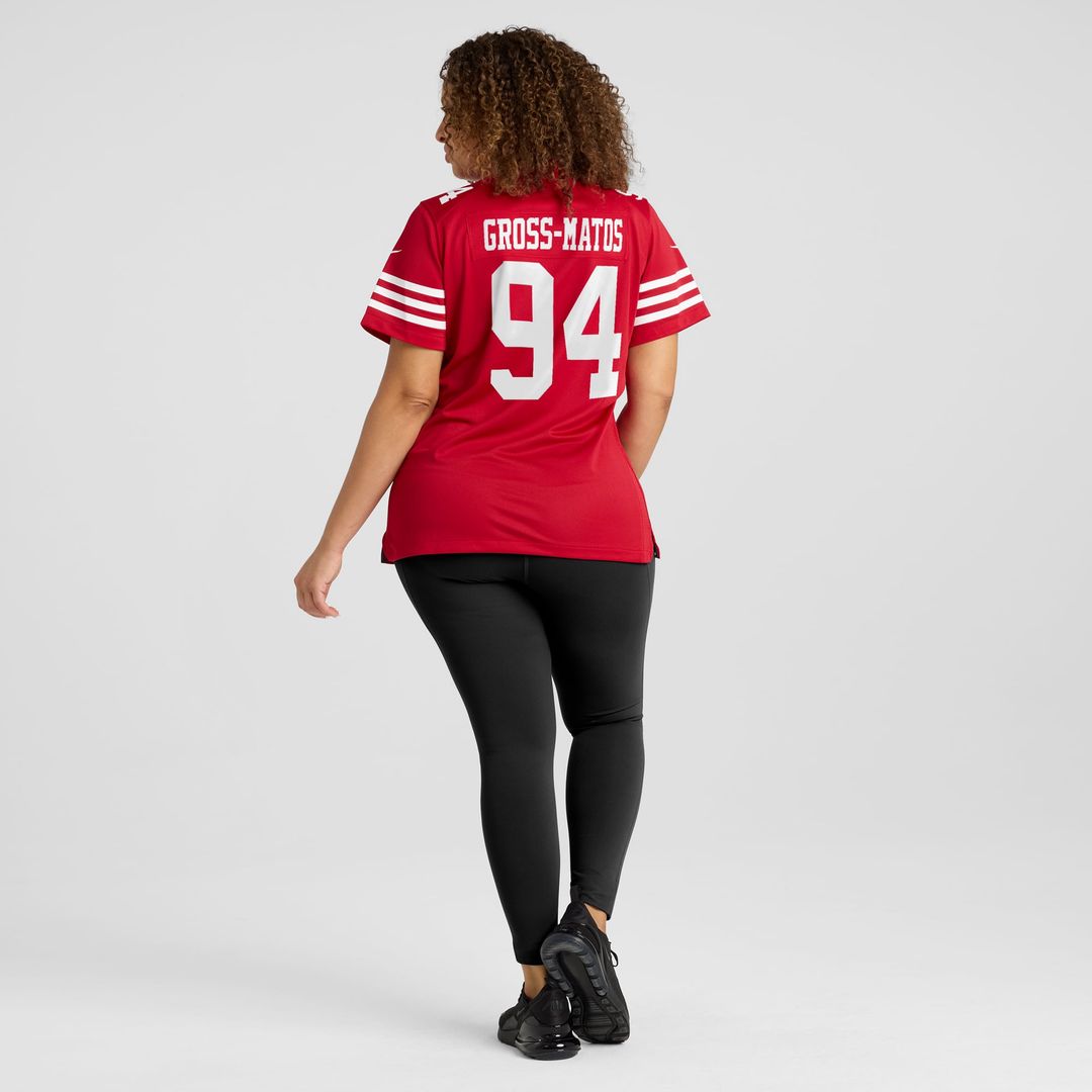 Yetur Gross-Matos San Francisco 49ers Women's Team Game Jersey - Scarlet