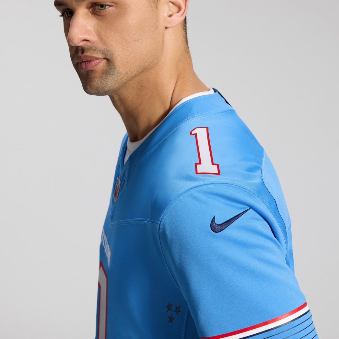 Cameron Ward Tennessee Titans Vapor F.U.S.E. Stitched Limited Jersey - Light Blue