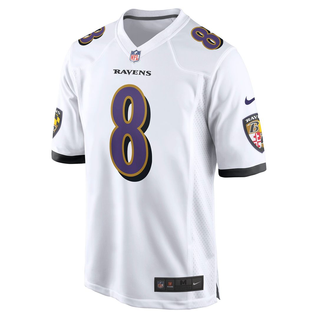 Lamar Jackson Baltimore Ravens Game Jersey - White
