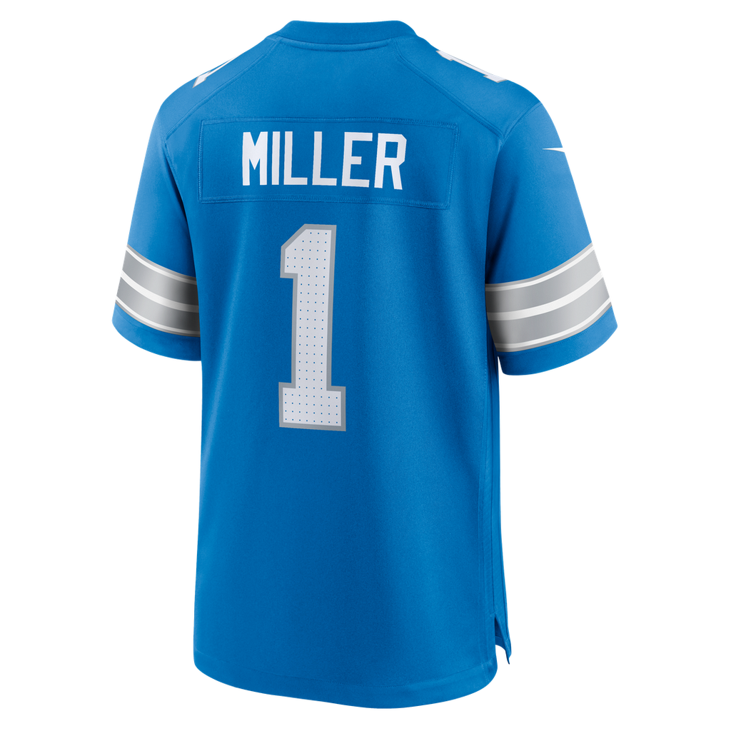 Blake Miller Detroit Lions 2026 Draft First Round Pick No. 17 Team Game Jersey - Blue
