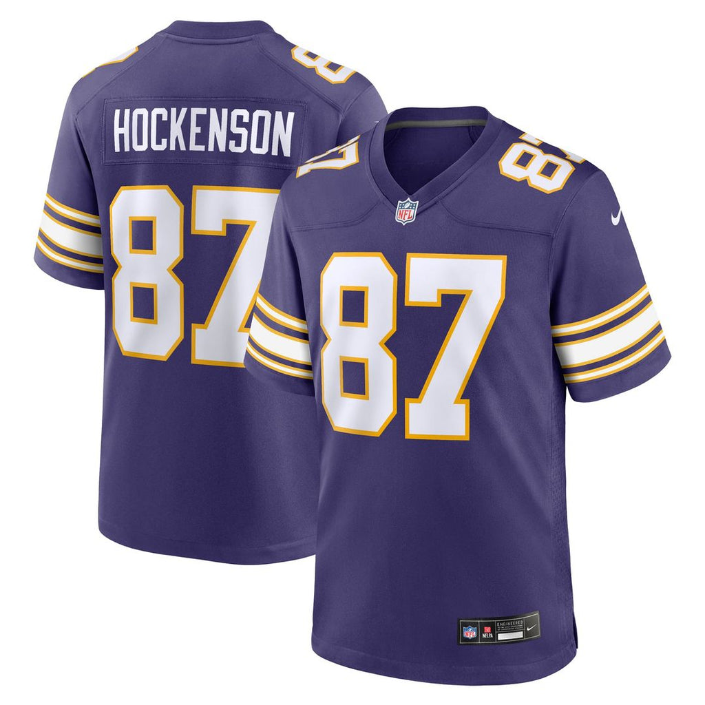 T.J. Hockenson Minnesota Vikings Classic Player Game Jersey - Purple