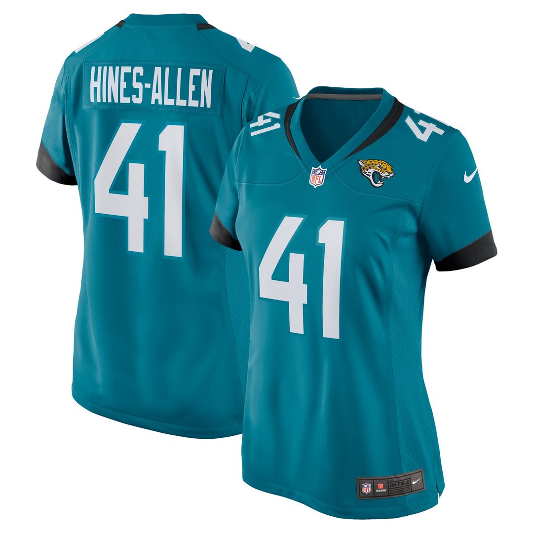 Josh Hines-Allen Jacksonville Jaguars Women's Player Game Jersey - Teal