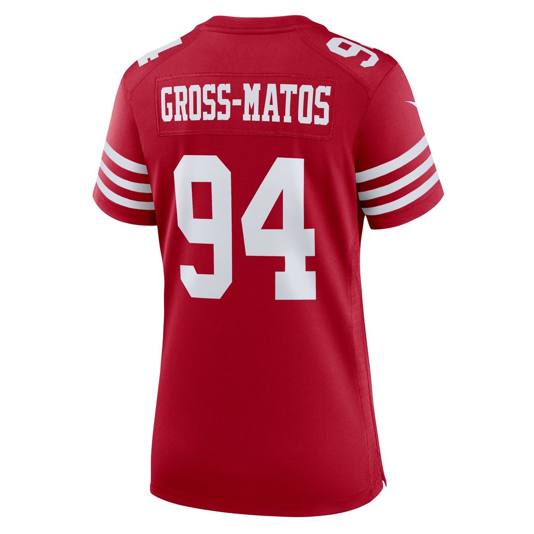 Yetur Gross-Matos San Francisco 49ers Women's Team Game Jersey - Scarlet