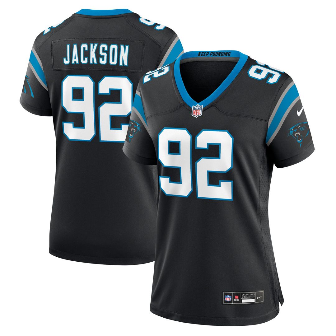 Cam Jackson Carolina Panthers Women's Team Game Jersey - Black