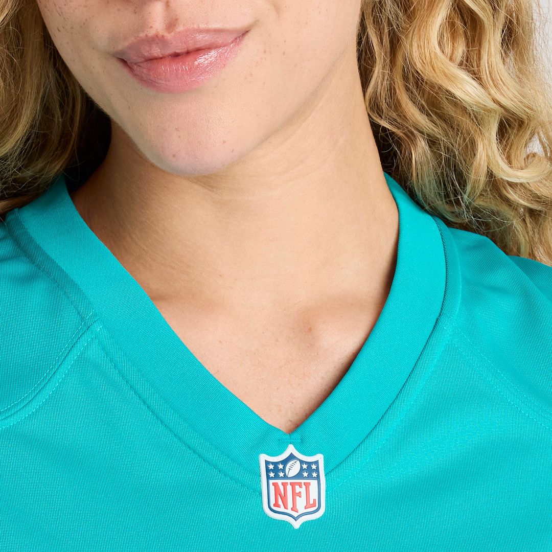 Number 1 Mom Miami Dolphins Women's Game Jersey - Aqua